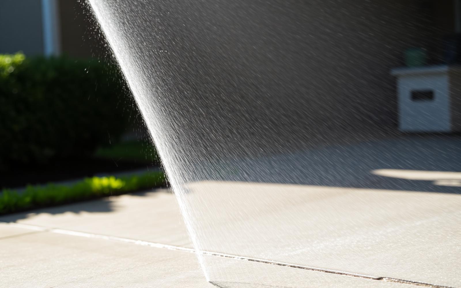 Pressure washing a concrete driveway in Austin Texas